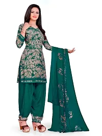 Unstitched Printed Crepe Kurta  Patiyala Dress Material with Dupatta-thumb2