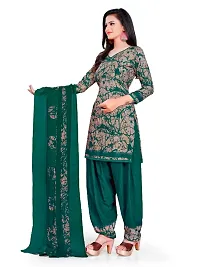 Unstitched Printed Crepe Kurta  Patiyala Dress Material with Dupatta-thumb3