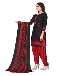 Unstitched Printed Crepe Kurta  Patiyala Dress Material with Dupatta-thumb3