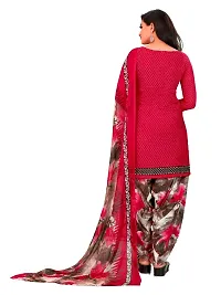 Unstitched Printed Crepe Kurta  Patiyala Dress Material with Dupatta-thumb1