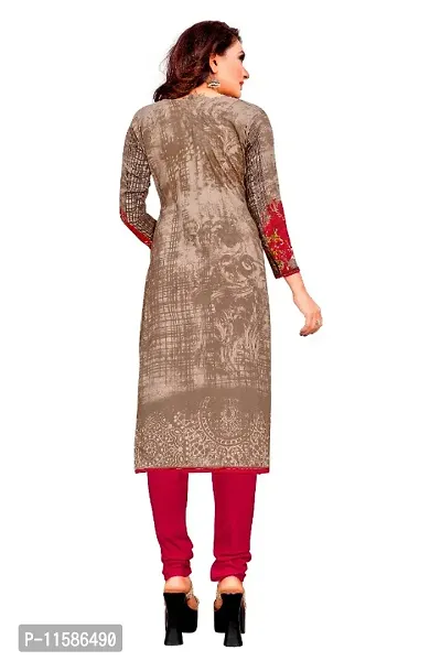 Unstitched Printed Crepe Kurta  Patiyala Dress Material with Dupatta-thumb2