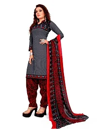 Unstitched Printed Crepe Kurta  Patiyala Dress Material with Dupatta-thumb4