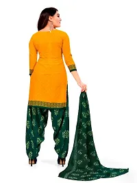 Unstitched Printed Crepe Kurta  Patiyala Dress Material with Dupatta-thumb1
