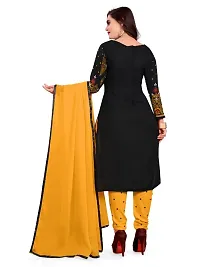 Unstitched Printed Crepe Kurta  Patiyala Dress Material with Dupatta-thumb2