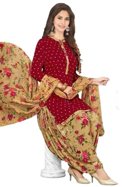 Exclusive Crepe Dress Material with Dupatta