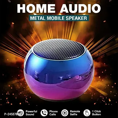 Bluetooth Speaker Mini Boost 4D Metal Colorful Small Pocket Siz With mic call-thumb0