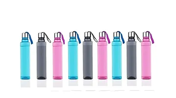 Vetalic Square Shape Water Bottle Set For Home,Fridge,School,College,Office,Gym-(Set Of 3)(Multicolor,Plastic)(Steel Cap)-thumb1