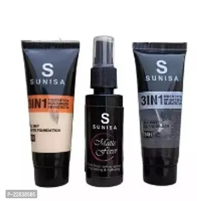Sunisa Face Beauty Combo Pack 3 In 1 (Primer, Fixer, Foundation)-thumb0