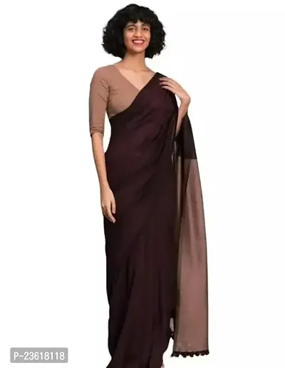 Classic Solid Saree with Blouse piece