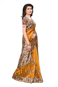 LIVA FAB Women's Art Silk Saree with Unstitched Blouse Piece [Yellow].-thumb2