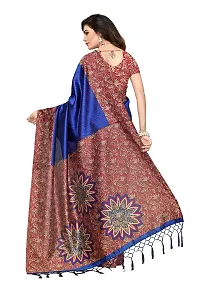 LIVA FAB Women's Art Silk Saree with Unstitched Blouse Piece [Blue]-thumb2