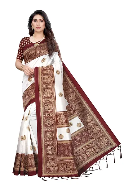 Designer Art Silk Saree with Blouse piece For Women