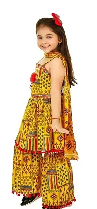 Stylish Multicoloured Cotton Blend Stitched Salwar Suit Sets For Girls-thumb2