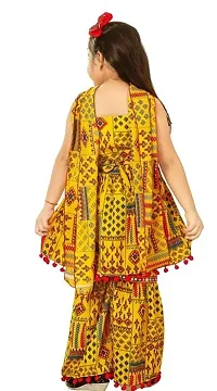 Stylish Multicoloured Cotton Blend Stitched Salwar Suit Sets For Girls-thumb1