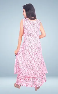 Designer Pink Cotton Blend Kurta Bottom Set For Women-thumb1