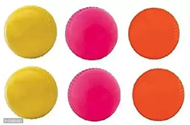 Monika Sports Cricket Rubber Wind Balls,Soft Synthetic Cricket Ball (Multicolor) Pack of 6 Cricket Rubber Ball  (Pack of 6)