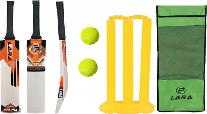 Prime Sports Wood Cricket Bat Combo set 2 Ball  1 stumps set ,Size-4, Age 9 to 11Kids, Cricket Kit-thumb0