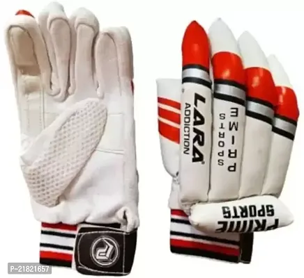 Prime Sports  Pro Cricket Batting Gloves, Right Hand Side Batting Gloves  (White)-thumb0