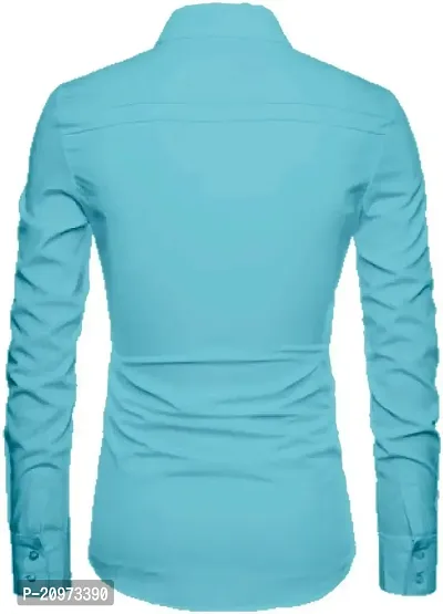 VIAANA FAB Men's Poly Cotton Casual Shirt-Fabric (Light Blue)-thumb2