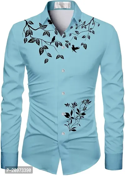 VIAANA FAB Men's Poly Cotton Casual Shirt-Fabric (Light Blue)-thumb3