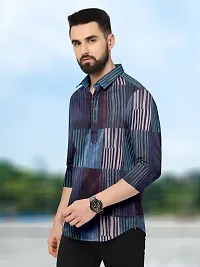 Reliable Cotton Blend Digital Print Hip Length Kurta For Men-thumb2