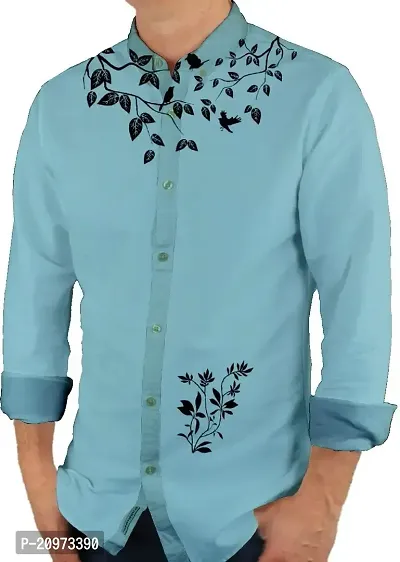 VIAANA FAB Men's Poly Cotton Casual Shirt-Fabric (Light Blue)-thumb0