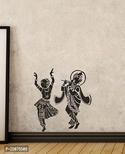 Home d?cor Dancing Radha Krishna wallsticker (PVC Vinyl Covering Area 64X171 cm)-thumb5