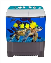 decorative abstract natural fishes water washing machine sticker-thumb1