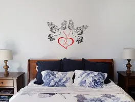 Decorative Abstract Love Birds Wall Sticker (PVC Vinyl Covering Area 91X66 cm)-thumb4