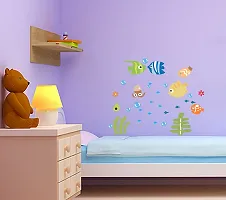 Abstract Multicolour Star Fish Lovely Fish Wall Sticker for Home d?cor (PVC Vinyl Covering Area 88.5X88 cm)-thumb3