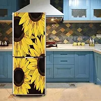 Decorative Abstract Multicolor Sun Flower Aesthetic Dwraing Wallpaper Sticker for Fridge Dcor-thumb3