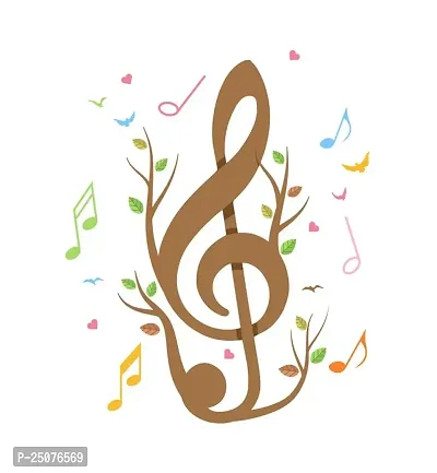 Lakshit Enterprises Creative Music Symbols Wall Sticker Multicolor PVC Vinyl 75x70 cm-thumb0