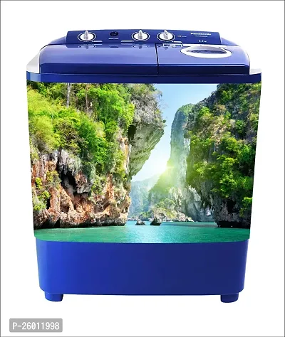 decorative abstract tree leaves nature water washing machine sticker