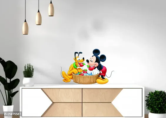 Mickey Mouse with Tiger (PVC Vinyl Covering Area 81X54 cm)-thumb4