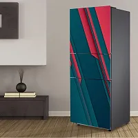 Decorative Abstract 3D Red and Dark Green Design Wallpaper Sticker for Fridge Dcor-thumb4