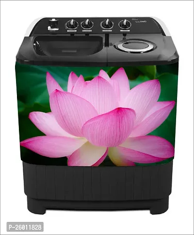 decorative pink flower washingmachine sticker-thumb2