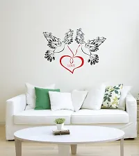 Decorative Abstract Love Birds Wall Sticker (PVC Vinyl Covering Area 91X66 cm)-thumb3