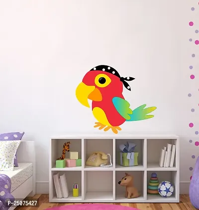 Abstract Decorative Pirate Parrot Wall Sticker (PVC Vinyl Covering Area 60X52 cm)-thumb2