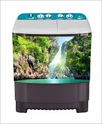 decorative abstract tree leaves nature water washing machine sticker-thumb1