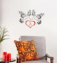 Decorative Abstract Love Birds Wall Sticker (PVC Vinyl Covering Area 91X66 cm)-thumb2