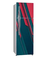 Decorative Abstract 3D Red and Dark Green Design Wallpaper Sticker for Fridge Dcor-thumb1