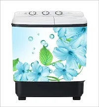 decorative abstract flower leaves washingmachine sticker-thumb1