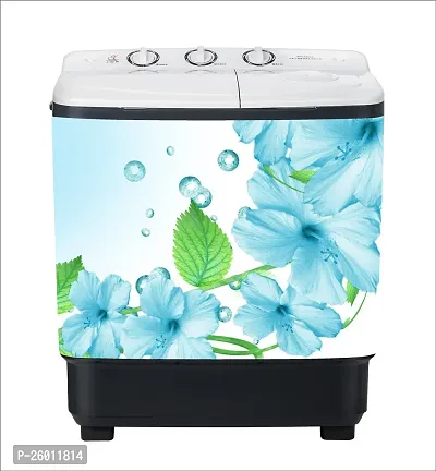 decorative abstract flower leaves washingmachine sticker-thumb2