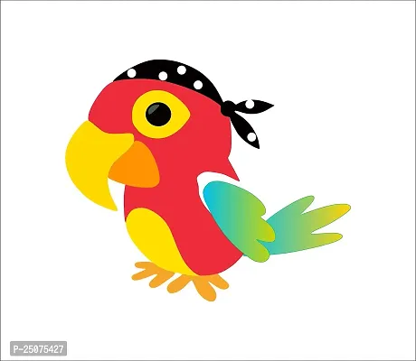 Abstract Decorative Pirate Parrot Wall Sticker (PVC Vinyl Covering Area 60X52 cm)