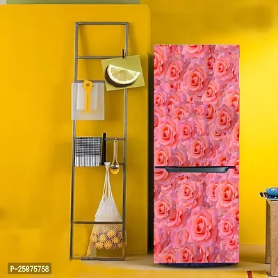 Decorative Abstract Wet Pink Flower, Nature, Garden Wallpaper Sticker for Fridge Dcor-thumb5