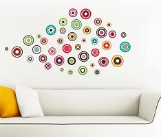 Lakshit Enterprises Beautiful Colorful Polka Motifs Wall Sticker Multicolor PVC Vinyl 70x120 Cm-thumb2