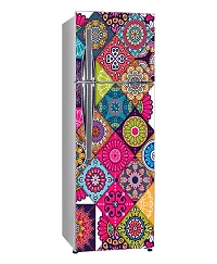 Decorative Abstract Multicolor Mandala Design Wallpaper Sticker for Fridge Dcor-thumb1