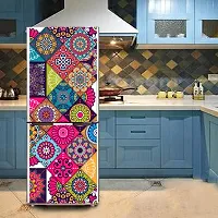 Decorative Abstract Multicolor Mandala Design Wallpaper Sticker for Fridge Dcor-thumb3