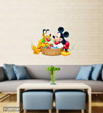 Mickey Mouse with Tiger (PVC Vinyl Covering Area 81X54 cm)-thumb3