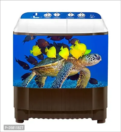 decorative abstract natural fishes water washing machine sticker